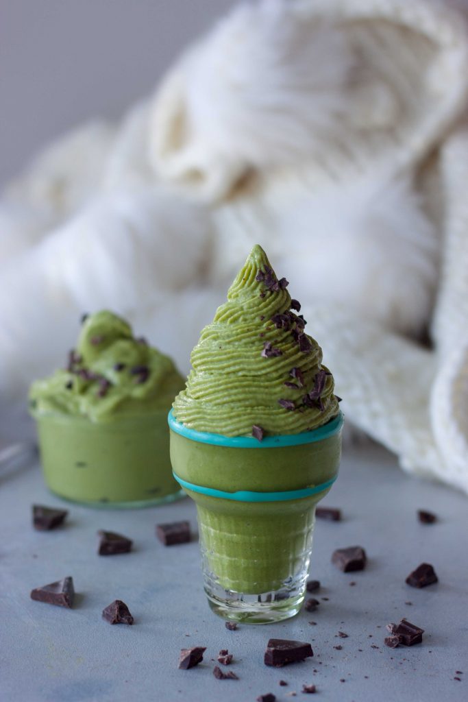 green smoothie, ice cream