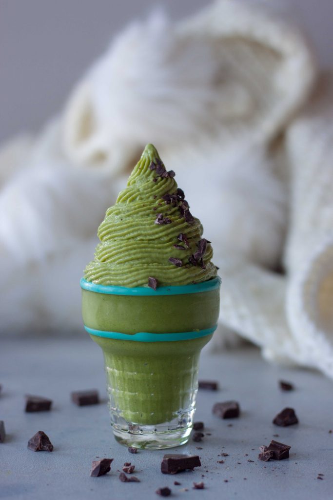 green smoothie, ice cream