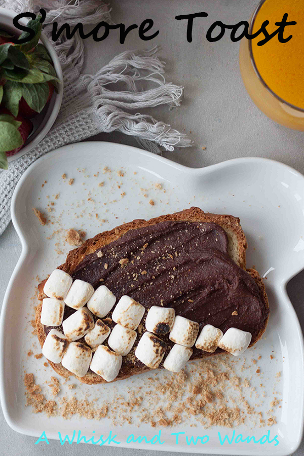 Gluten free S'more Toast is a quick and easy breakfast or snack that's a healthy treat! Made with either healthier chocolate hazelnut spread or chocolate hummus no reason you shouldn't have chocolate for breakfast!