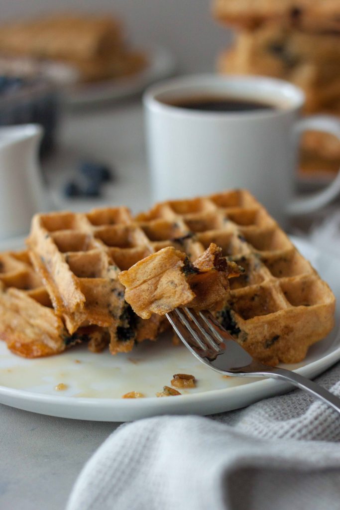 Blueberry Wild Rice Waffles