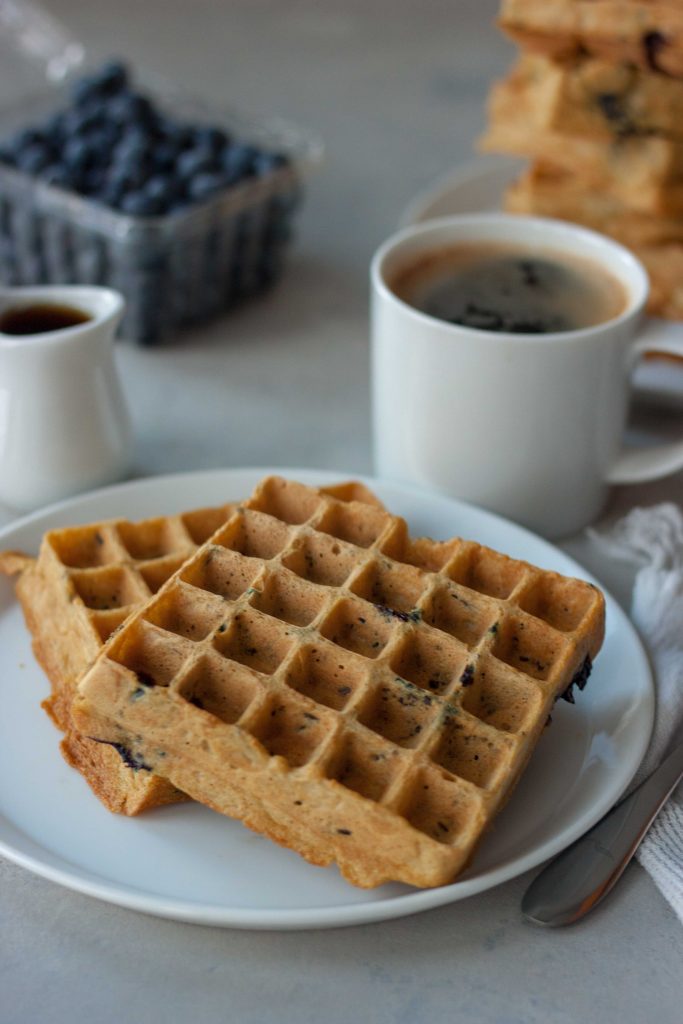 Blueberry Wild Rice Waffles