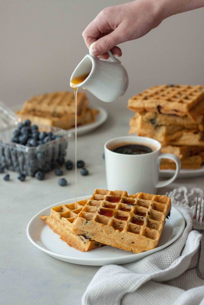 Blueberry Wild Rice Waffles