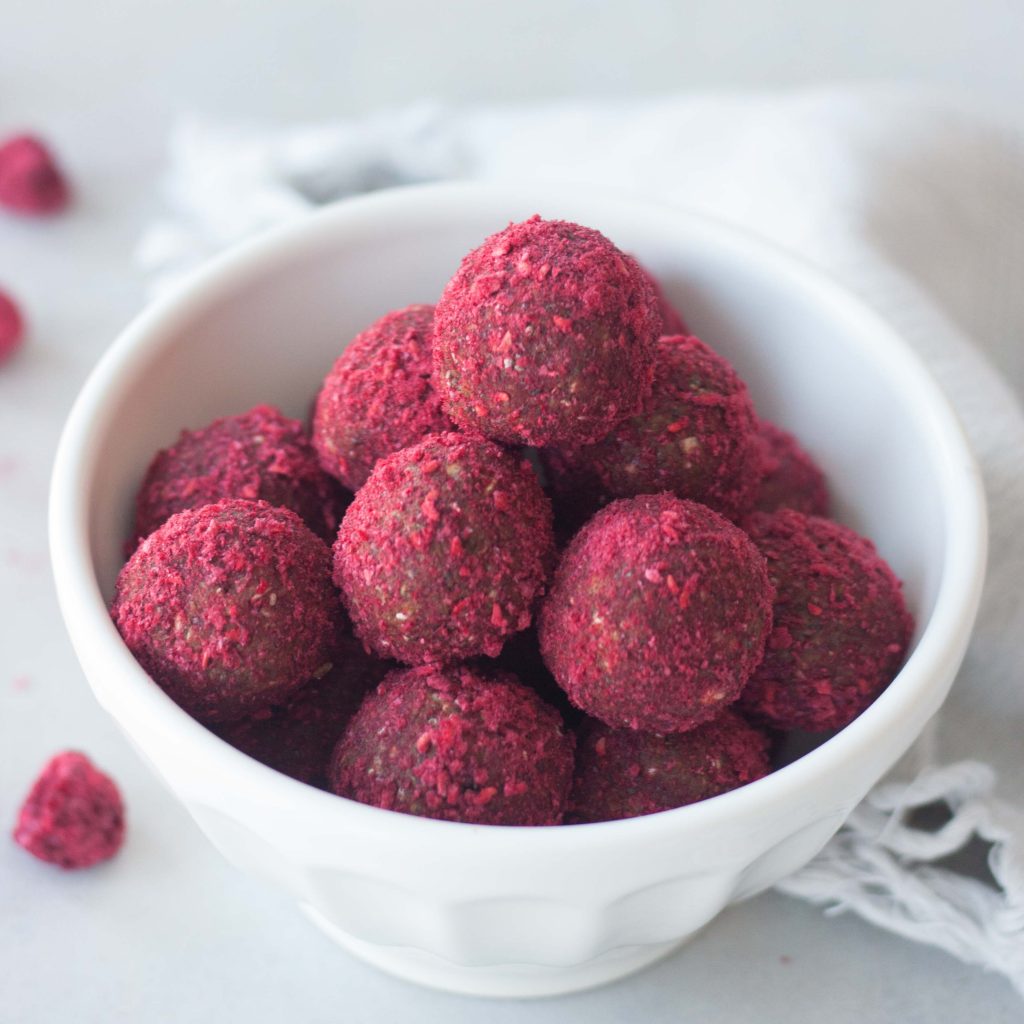 Bowl of Chocolate Berry Beauty Bites