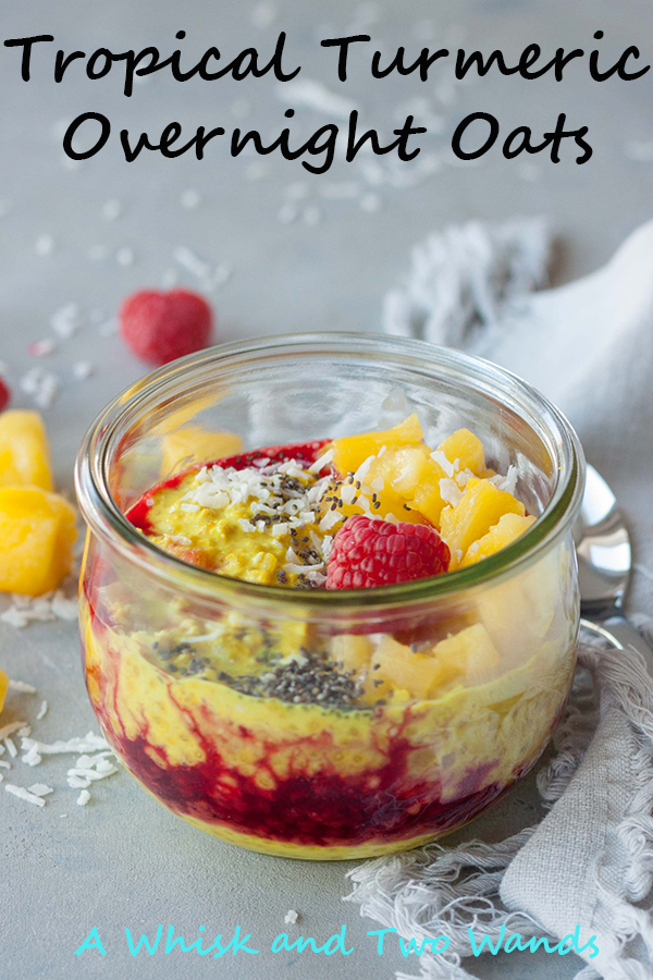 Quick, easy, delicious, and nutritious Tropical Turmeric Overnight Oats are a great way to start and brighten any morning! Plant-based, vegan, and gluten free friendly.