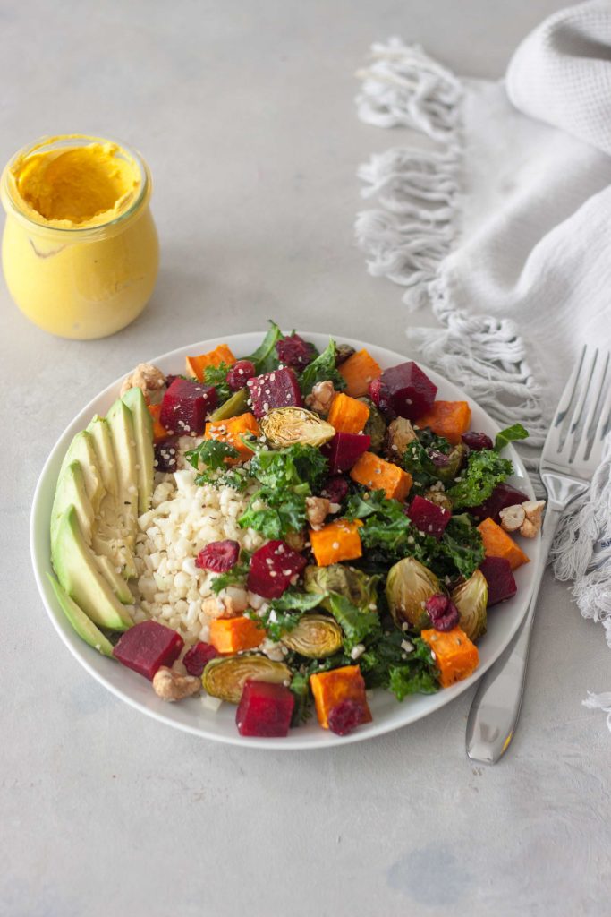 Can't Beet This Cauliflower Brusslin' Buddha Bowls