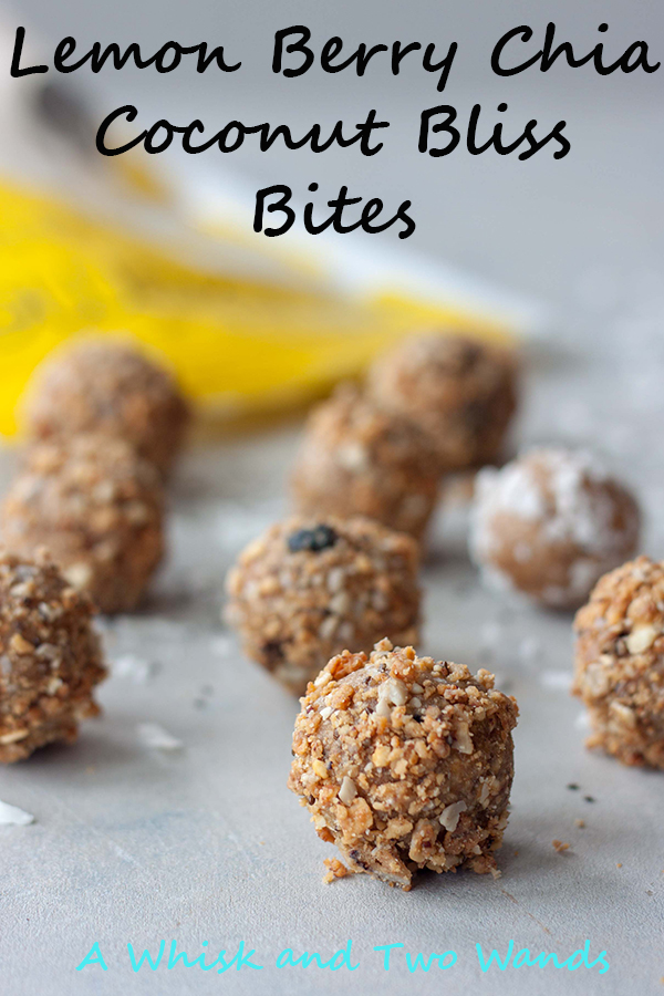 Lemon Berry Chia Coconut Bliss Bites