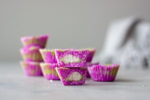 Pitaya Matcha Marshmallow Coconut Cups