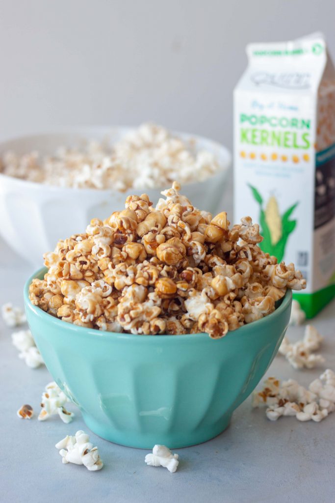 Healthier Caramel Popcorn