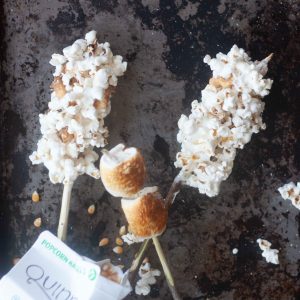 Roasted Marshmallow Popcorn on a Stick