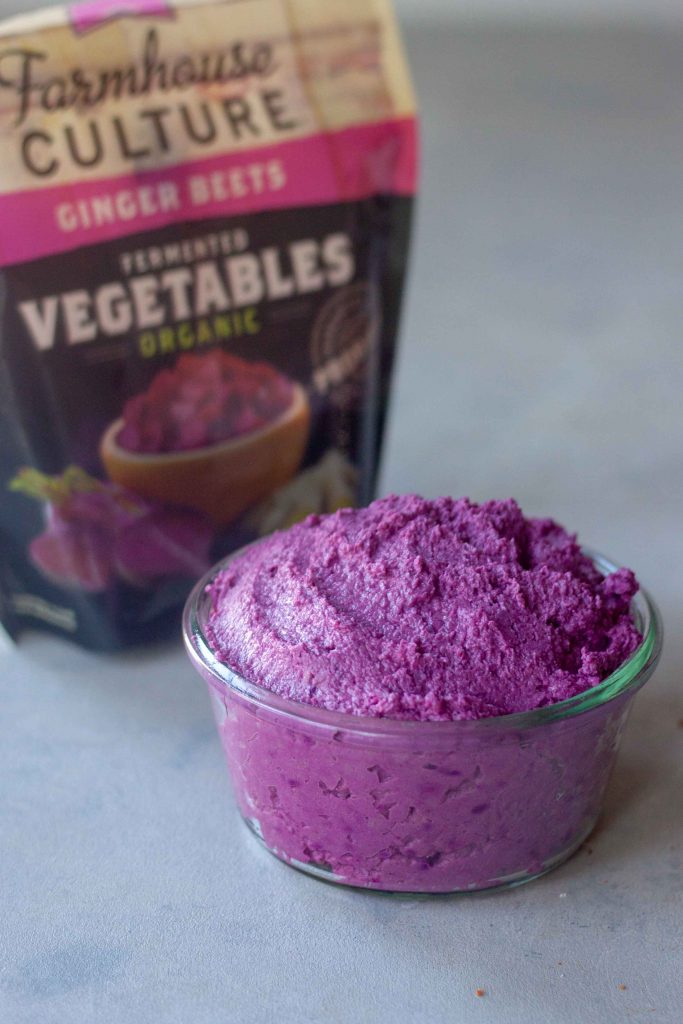 Purple Probiotic Ginger Beet Hummus