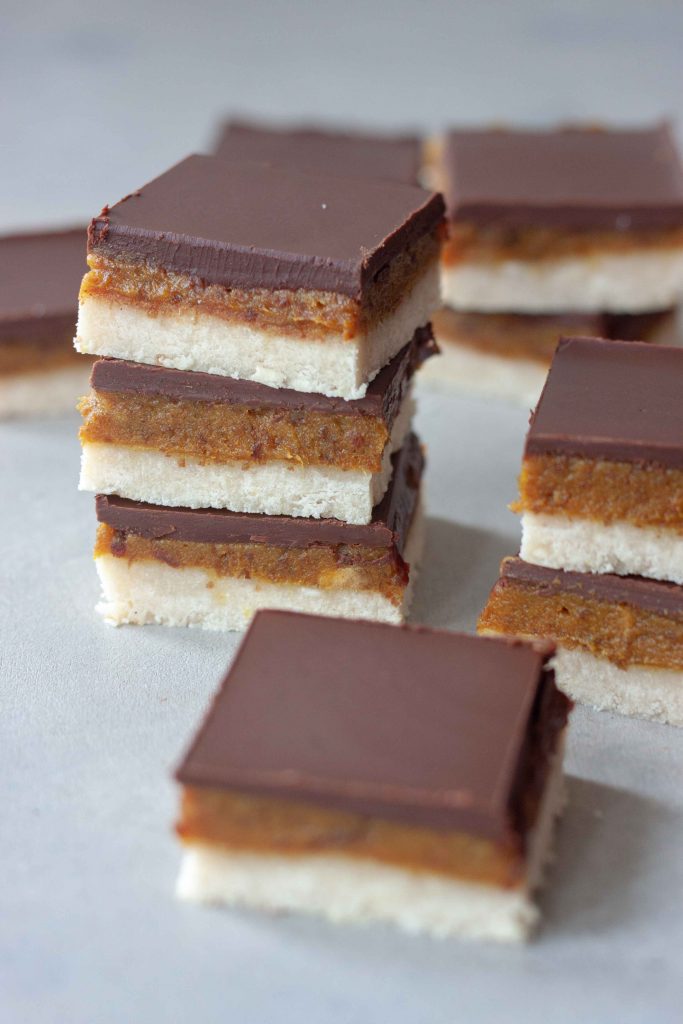 Stack of Golden Turmeric Millionaire Bars