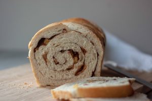 inside of Apple Cinnamon Swirl Sourdough Bread