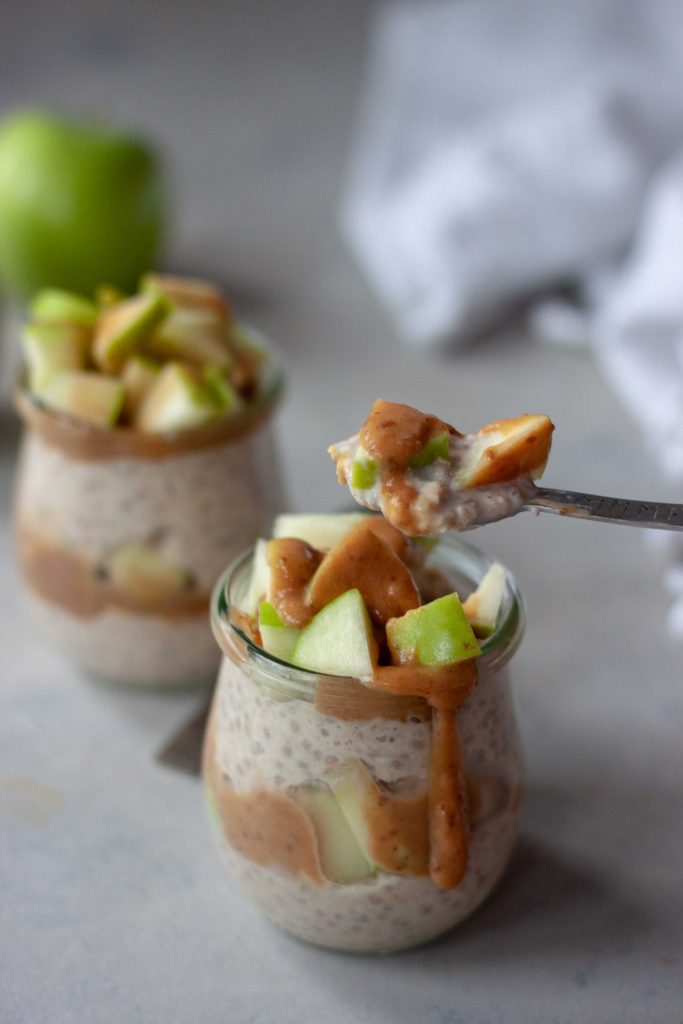 spoonful of Caramel Apple Overnight Oats