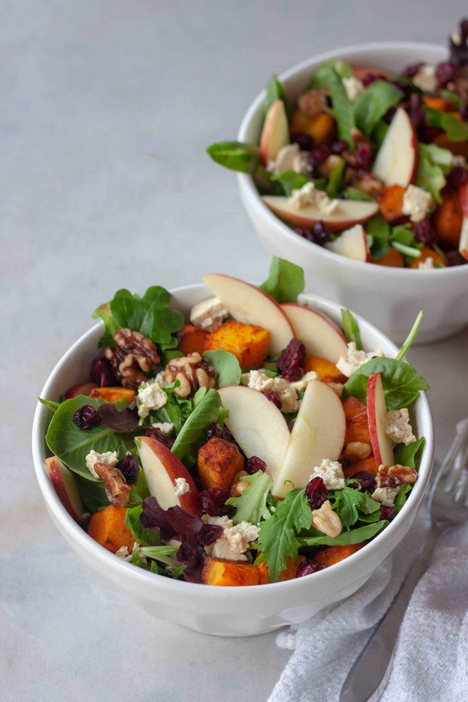 Harvest Apple Salad in bowls