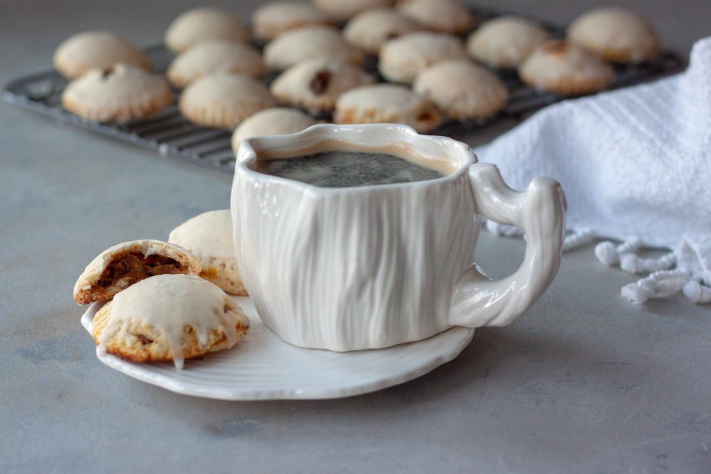 Mini Pumpkin Pie Pop Tarts and cup of coffee