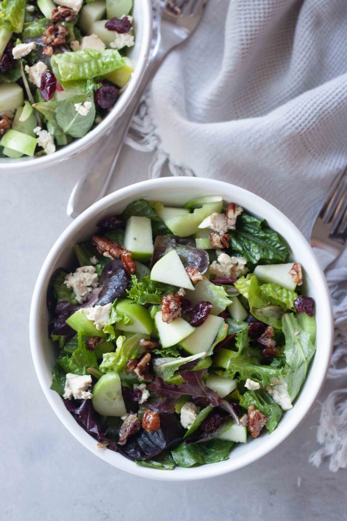 Apple Cranberry Maple Pecan Salad