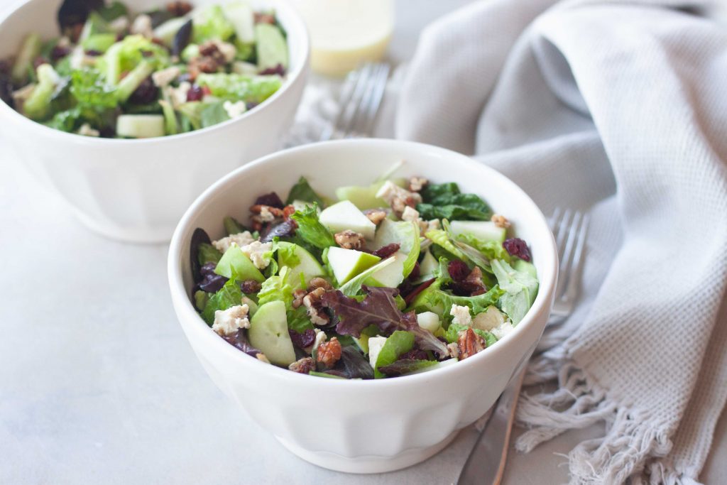 Apple Cranberry Maple Pecan Salad