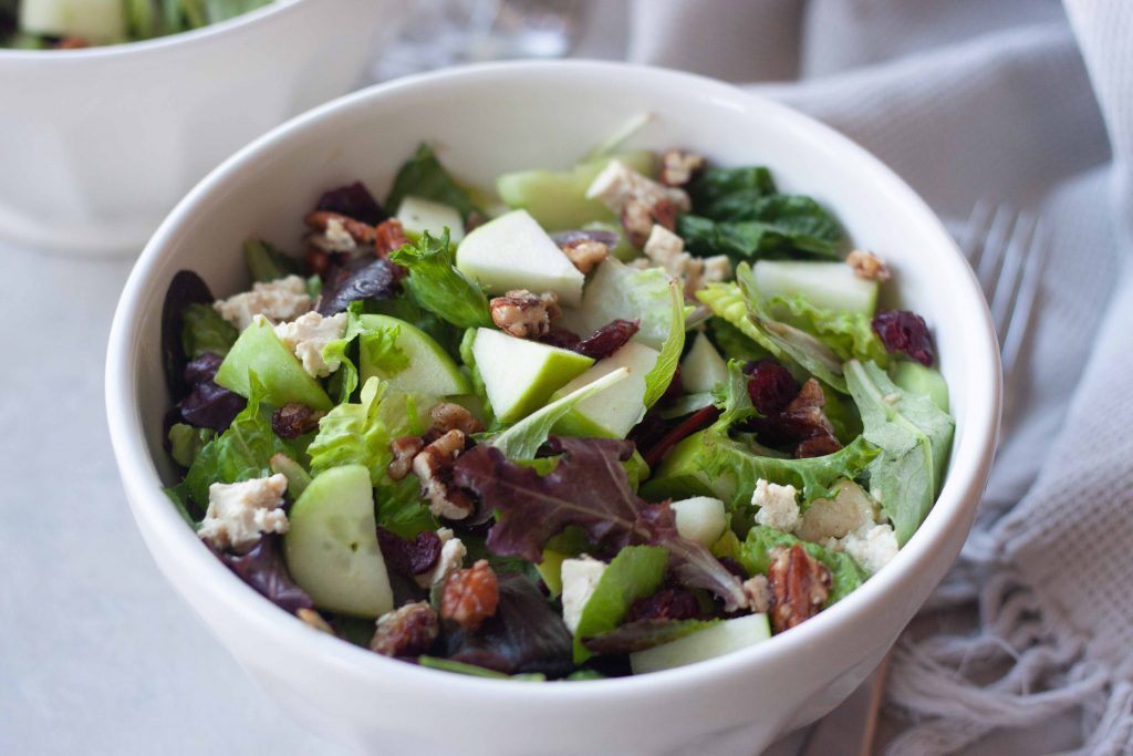 Apple Cranberry Maple Pecan Salad