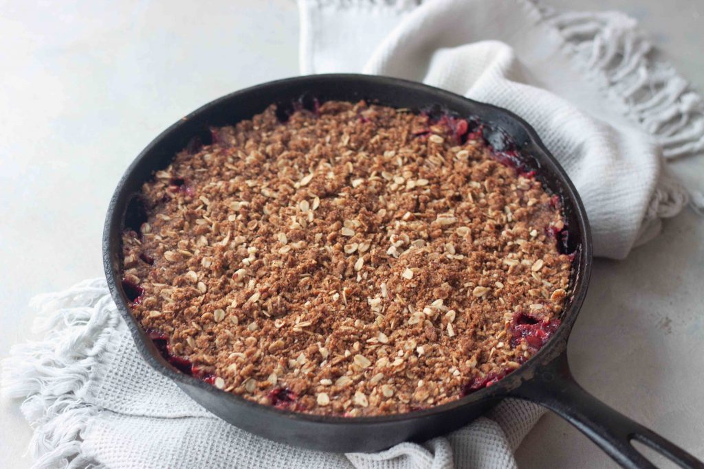 Cast Iron Cranberry Crisp