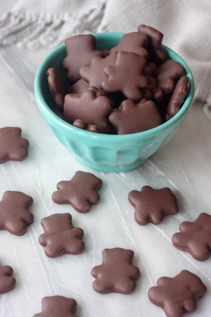 Chocolate Covered Gingerbread Bear Cookies