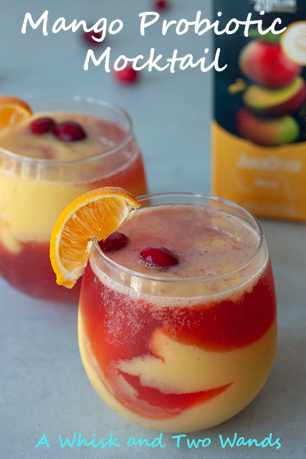 Refreshing, fruity, and healthy Mango Probiotic Mocktails are a delicious treat for any occasion. Packed with probiotics that make you smile and your tummy happy there is no wrong time of day to sit back and sip one! This one is a blend of mango and cranberry but there are mango ginger and countless other flavor combinations.