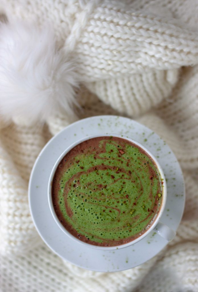 Matcha Mocha and blanket