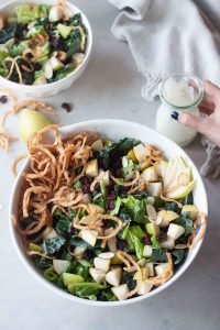 Bowl of Winter Pear and Cherry Salad