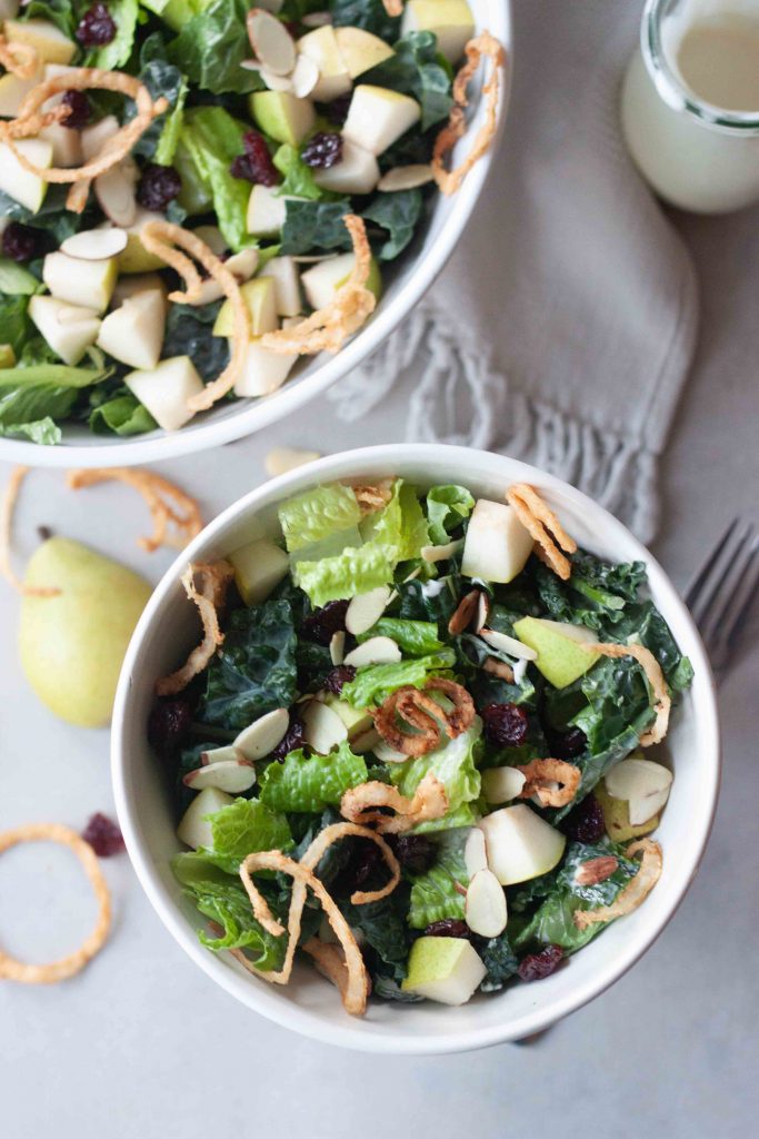 Bowl of Winter Pear and Cherry Salad