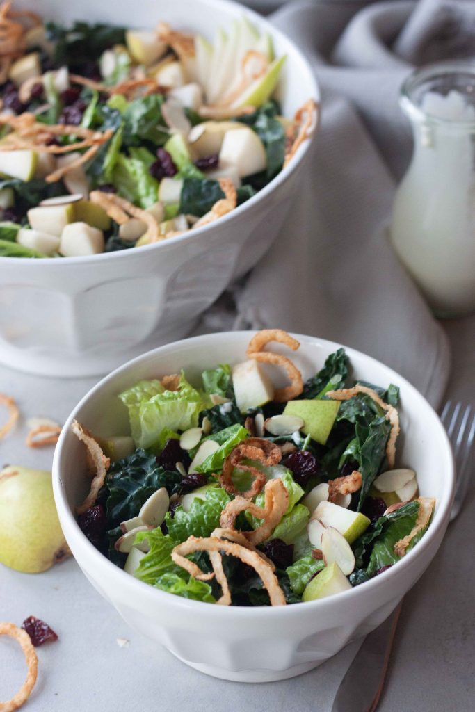 Bowl of Winter Pear and Cherry Salad