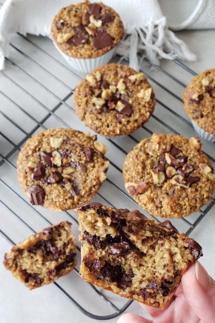 Inside of Chunky Monkey Muffins