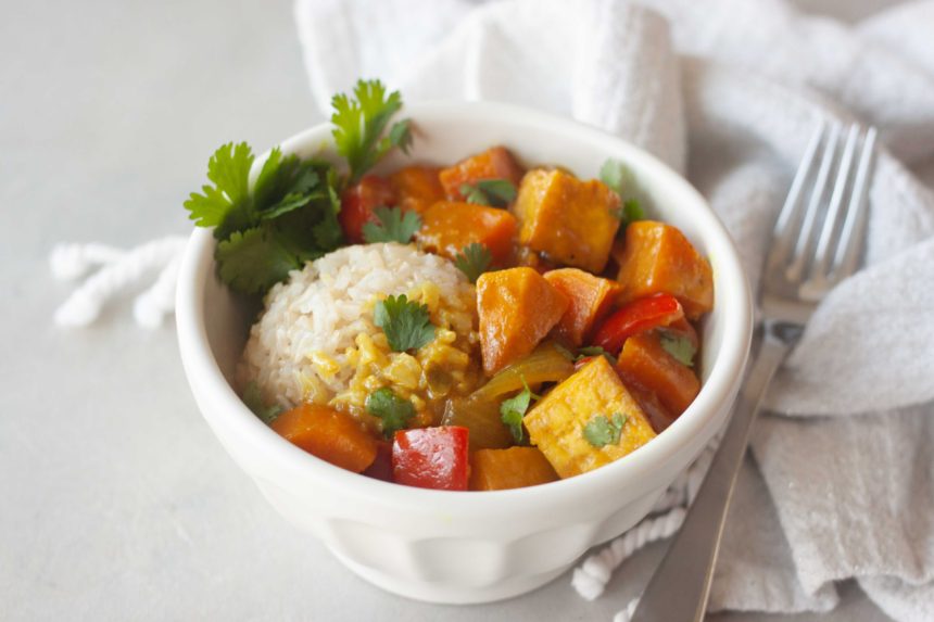 Bowl of Sweet Potato Yellow Curry