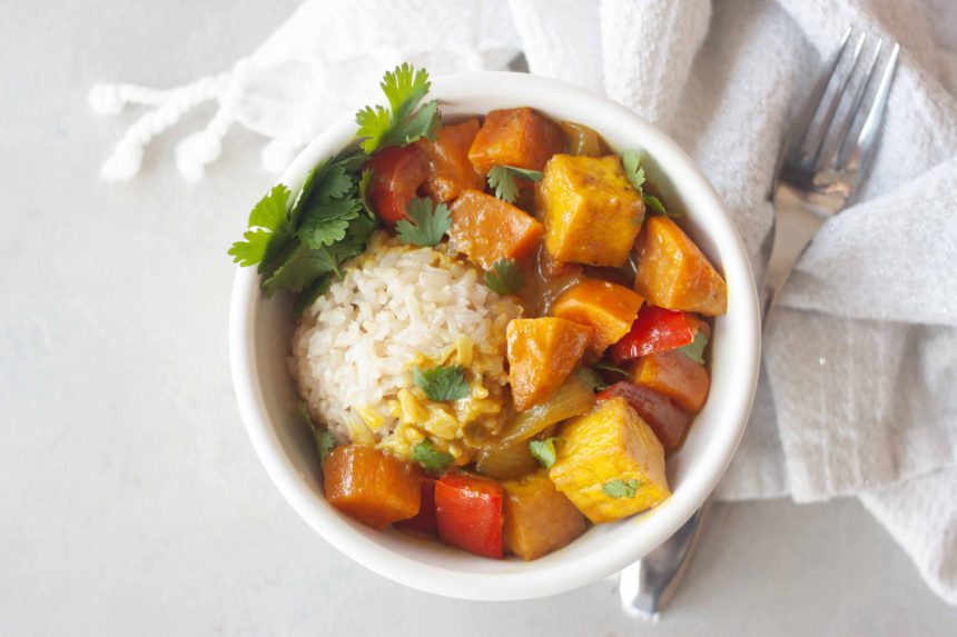 Bowl of Sweet Potato Yellow Curry