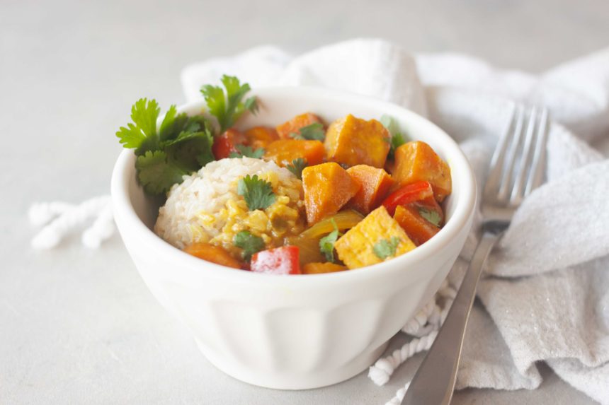 Bowl of Sweet Potato Yellow Curry