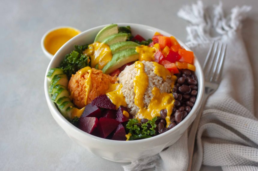 Macro Bowl with Turmeric Tahini Drizzle