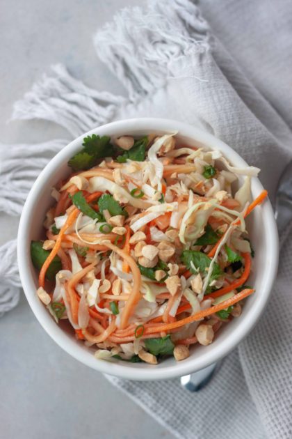 Fresh and flavorful this Papaya Salad will tantalize your taste buds! Vegan, gluten free, and vegan friendly this healthy salad will be on repeat this summer.