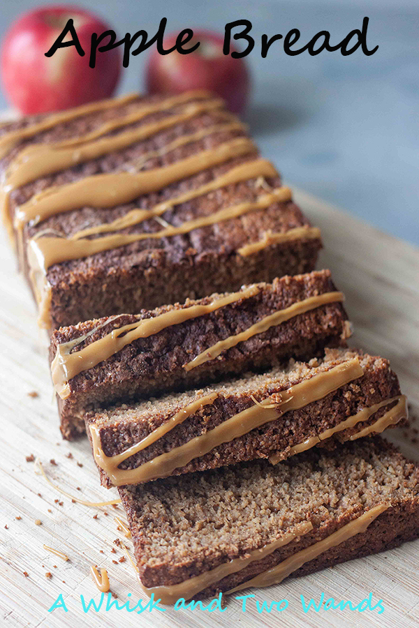 Sugar, spice, and everything nice! All the fall feels wrapped into this delicious loaf of healthy Apple Bread! Imagine the cozy feelings you get from eating a slice of grandma's banana bread only swap the banana for apple and add a little spice! Gluten free and optional additions like caramel drizzle and nutritional boosts.