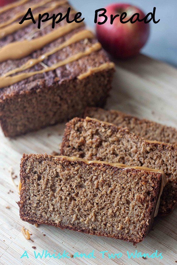 Sugar, spice, and everything nice! All the fall feels wrapped into this delicious loaf of healthy Apple Bread! Imagine the cozy feelings you get from eating a slice of grandma's banana bread only swap the banana for apple and add a little spice! Gluten free and optional additions like caramel drizzle and nutritional boosts.