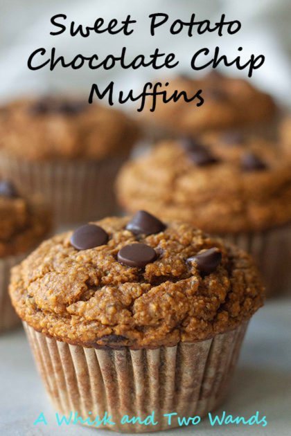 Sweet Potato Chocolate Chip Muffins are delicious you won't even know they're healthy, yes even with the chocolate chips! Gluten free and dairy free, with optional nutrition boosts including one for lactation, they're easy to make and will instantly be a family favorite.