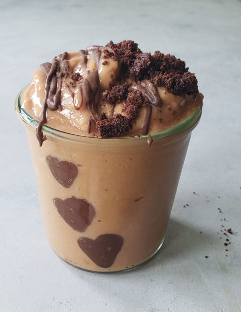 Sweet Potato Papaya Smoothie with PB Cup Cocoa Bar In A Jar and Enjoy Life Foods Gluten Free Brownies