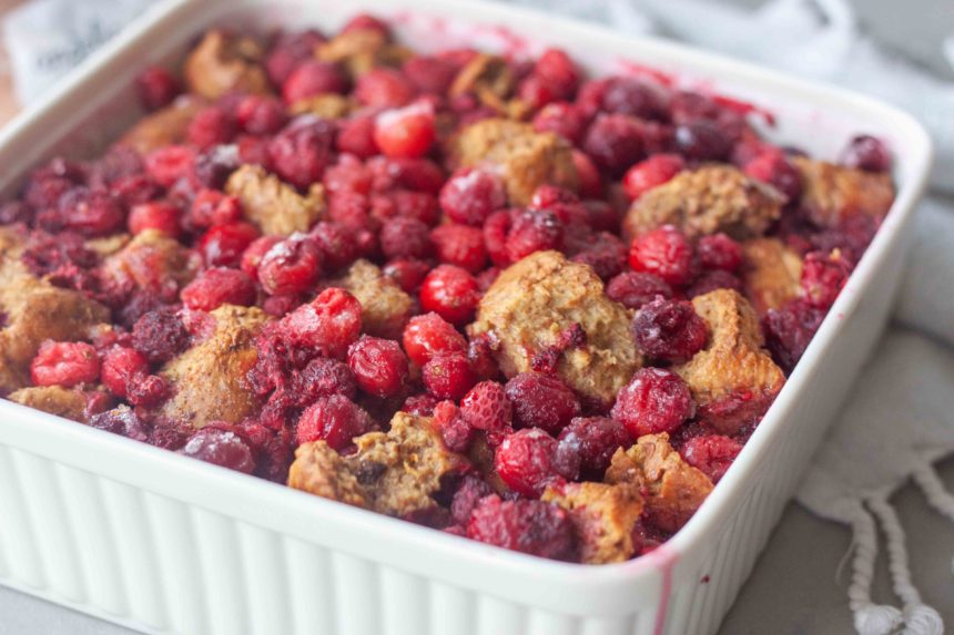 pan of Cran-Berry French Toast Bake