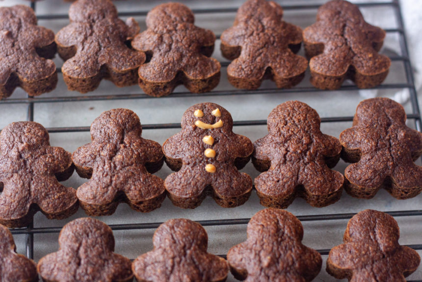 Mini Gingerbread Man Muffins