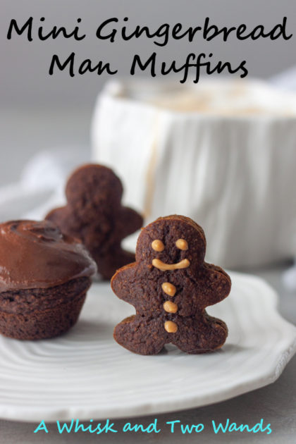 Simple to make, simple ingredients, and simply delicious! Mini Gingerbread Man Muffins are a healthy breakfast for the whole family, babies to adults! Gluten free and dairy free with a vegan option.