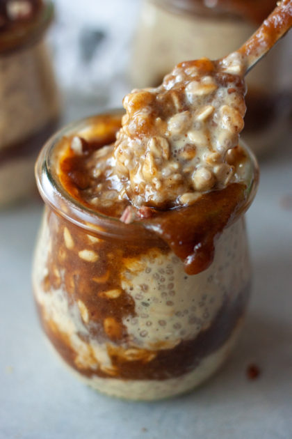 Spoonful of Sticky Toffee Pudding Overnight Oats