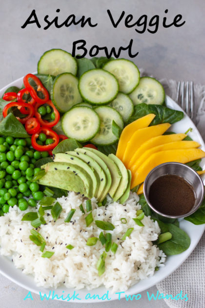 Asian Veggie Bowls are simple, anything but boring, delicious grain bowls that are packed with whole food flavor and easily customizable for the whole family. Easy to make, can be prepped ahead for a quick weeknight dinner (Meatless Monday) or lunch. Plant-based, gluten free, vegan.