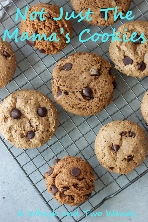 Not Just The Mama's Cookies are delicious chocolate chip cookies with added nutritional benefits for breastfeeding mamas that the whole family can't keep their hands off of! Made with simple whole food ingredients these healthy cookies are gluten free and vegan friendly.