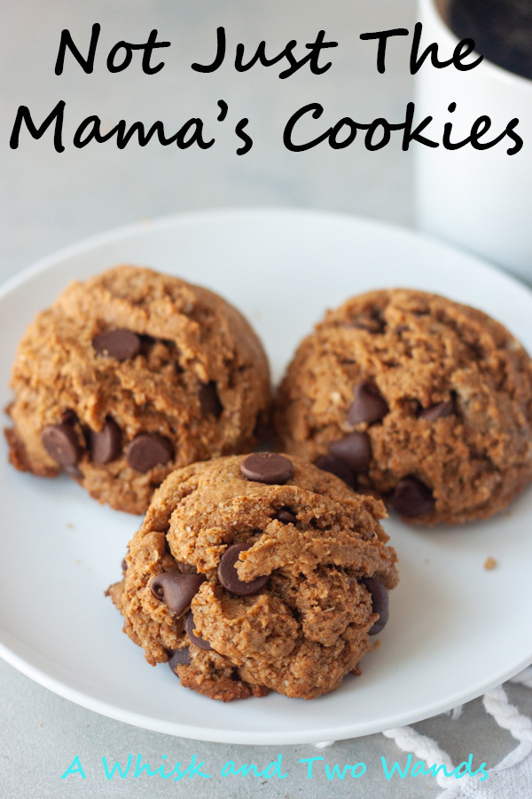 Not Just The Mama's Cookies are delicious chocolate chip cookies with added nutritional benefits for breastfeeding mamas that the whole family can't keep their hands off of! Made with simple whole food ingredients these healthy cookies are gluten free and vegan friendly.