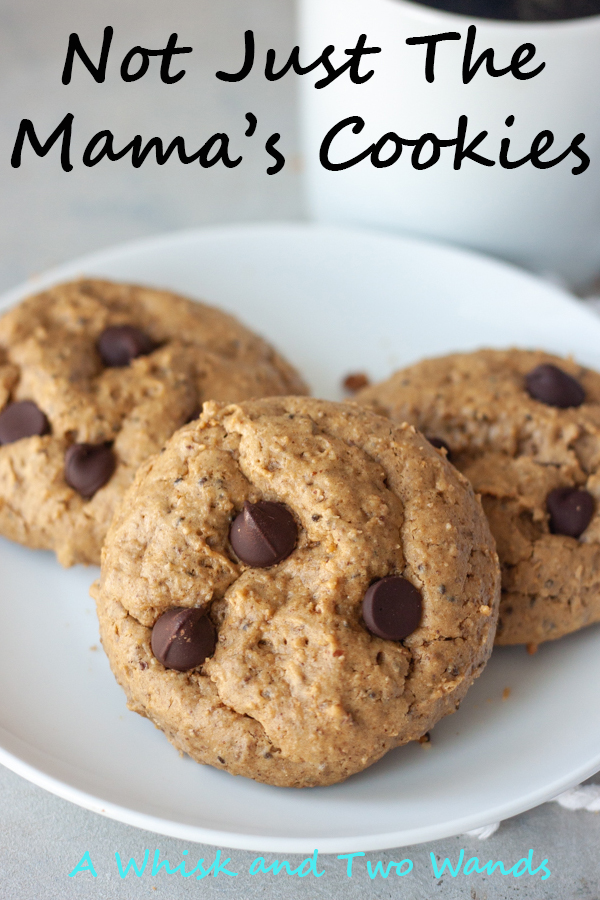 Not Just The Mama's Cookies are delicious chocolate chip cookies with added nutritional benefits for breastfeeding mamas that the whole family can't keep their hands off of! Made with simple whole food ingredients these healthy cookies are gluten free and vegan friendly.