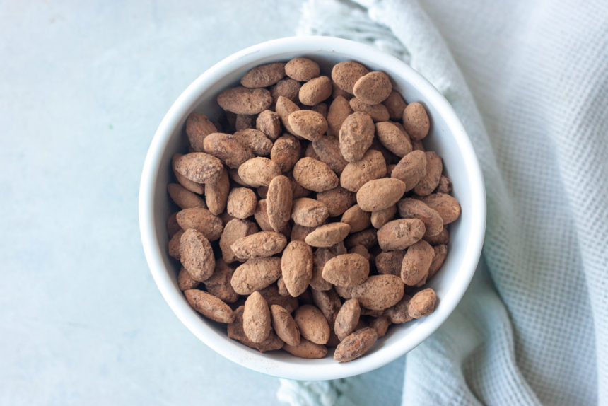 Cacao & Sea Salt Almonds in a bowl