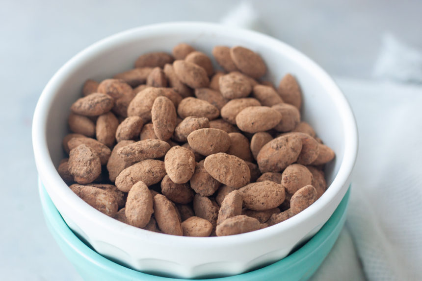 Cacao & Sea Salt Almonds in a bowl