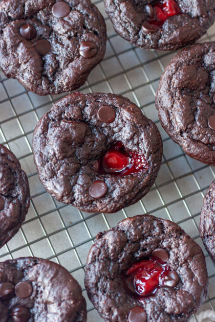 Chocolate Cherry Oat Muffins